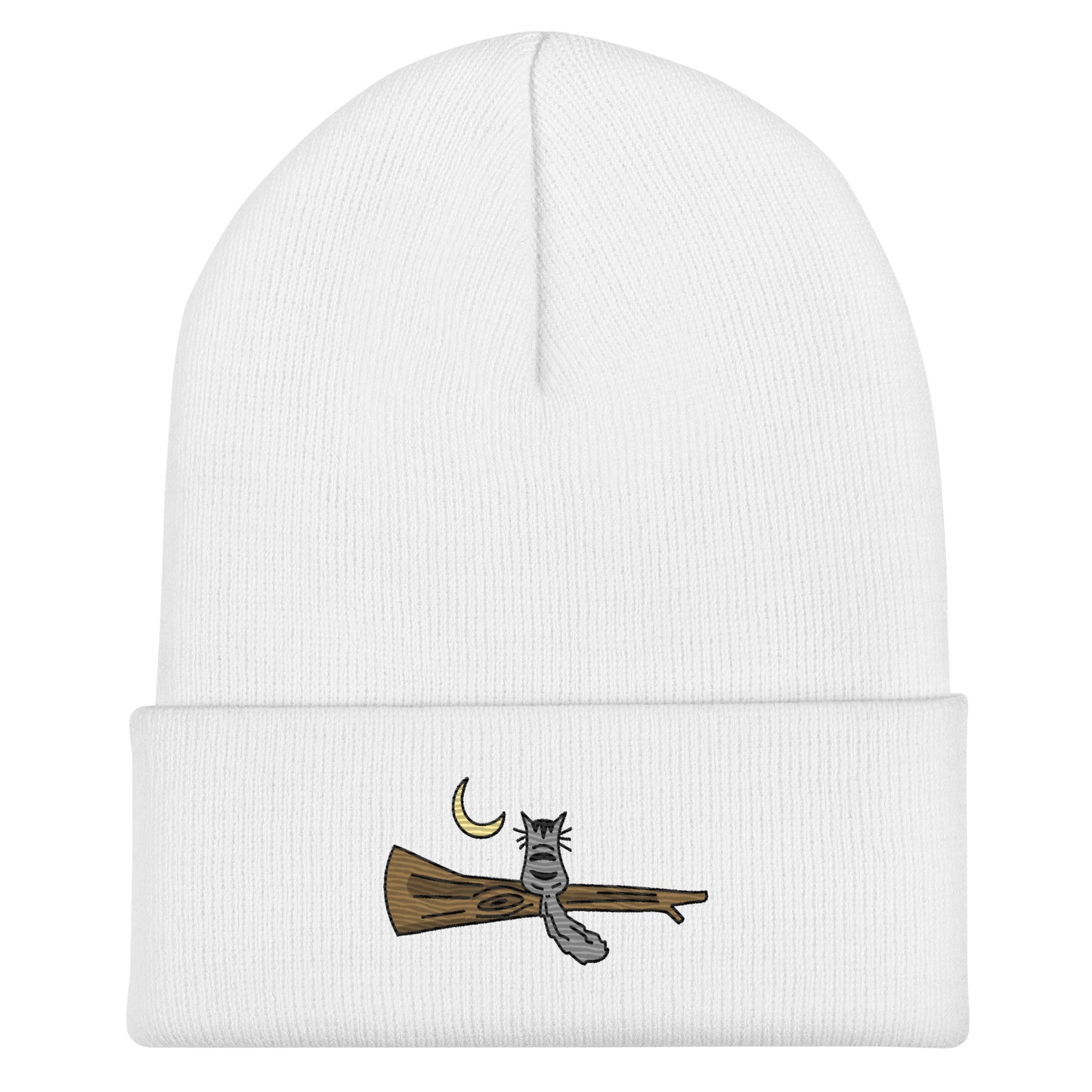 Cat Atop a Tree Cuffed Beanie